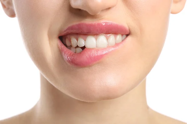 depositphotos 492975370 stock photo young woman beautiful lips white